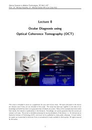 Lecture 8 Ocular Diagnosis using Optical Coherence ... - M.Kaschke