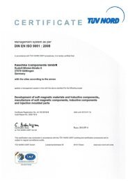 ISO 9001 - Kaschke Components