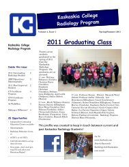 Radiology Program Newsletter Spring Summer 2011 - Kaskaskia ...