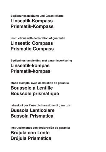 Linseatik-Kompass Prismatik-Kompass Linseatic Compass ...