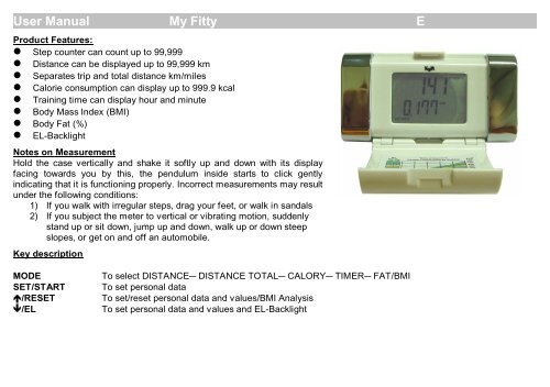User Manual My Fitty E - Kasper & Richter