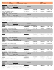 Course List - Kaskaskia College