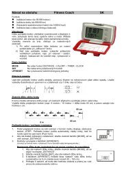 Návod na obsluhu Fitness Coach SK - Kasper & Richter