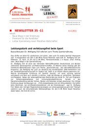 NEWSLETTER 35 -11 - Kassel Marathon