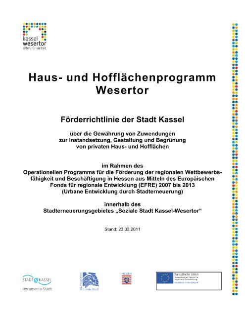 Haus- und HofflÃ¤chenprogramm Wesertor - Kassel