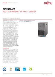 Datenblatt Fujitsu PRiMERGY tX100 s1 sERvER - bei Fujitsu ...