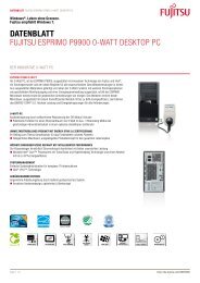 Datenblatt Fujitsu EsPRiMO P9900 0-Watt DEsktOP PC - bei Fujitsu ...