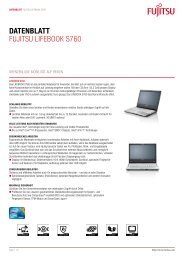 Datenblatt Fujitsu LiFEBOOK s760 - Kastl GmbH