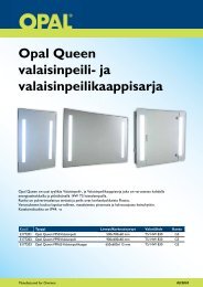 Opal Queen valaisinpeili- ja valaisinpeilikaappisarja