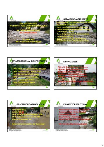 Wildbach- und Lawinenverbauung - Katastrophenschutz Steiermark