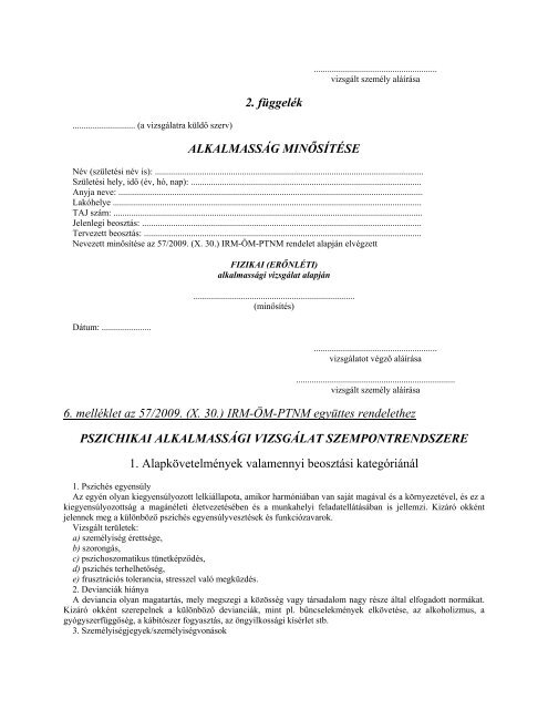 57/2009. (X. 30.) - OrszÃ¡gos KatasztrÃ³favÃ©delmi FÅigazgatÃ³sÃ¡g