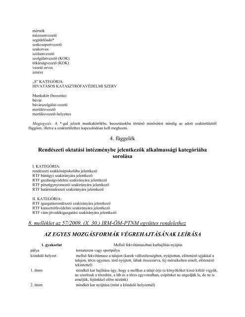 57/2009. (X. 30.) - OrszÃ¡gos KatasztrÃ³favÃ©delmi FÅigazgatÃ³sÃ¡g