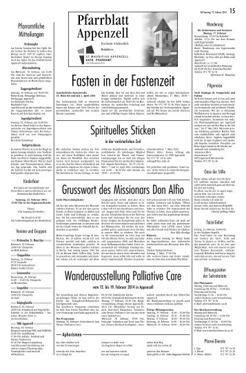 Ausgabe vom 15.02.2014, S.1-2 - Katholische Kirchenverwaltung ...