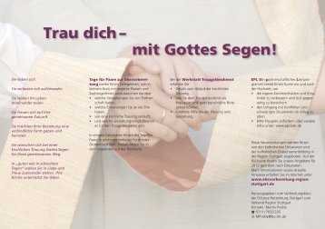 Hochzeitsmesse Flyer Tage für Paare 111025.indd - Katholische ...