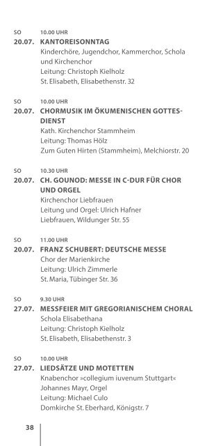 Kirchenmusik in Stuttgart - Katholische Kirche Stuttgart
