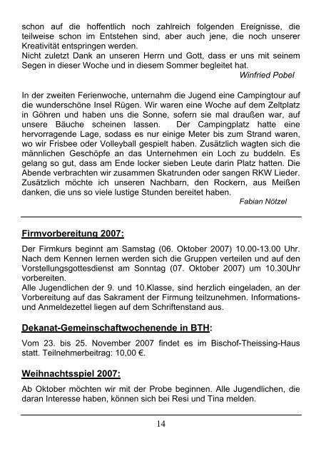 Mitteilungsblatt der Katholischen Pfarrgemeinde St. Josef â St ...