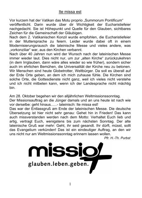 Mitteilungsblatt der Katholischen Pfarrgemeinde St. Josef â St ...