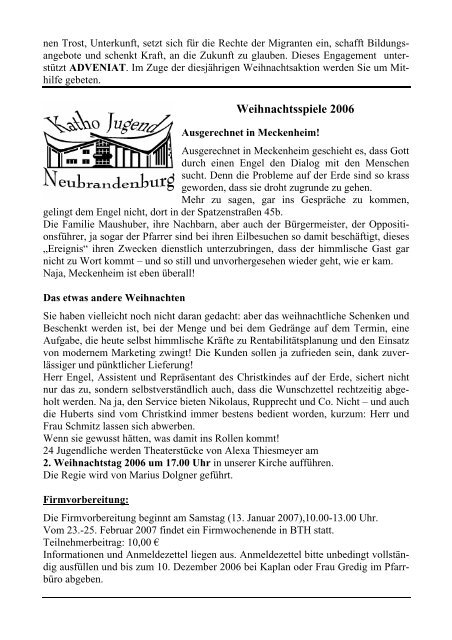 St. Lukas zu Neubrandenburg 12. Jahrgang Nr. 5 03. Dezember (1. A
