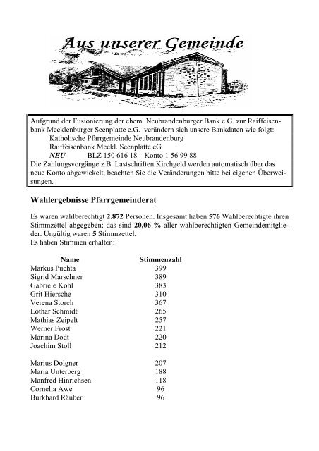 St. Lukas zu Neubrandenburg 12. Jahrgang Nr. 5 03. Dezember (1. A