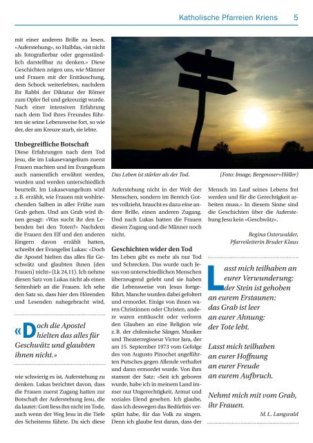 Pfarreiblatt 7/2012 - Katholische Kirchgemeinde Kriens