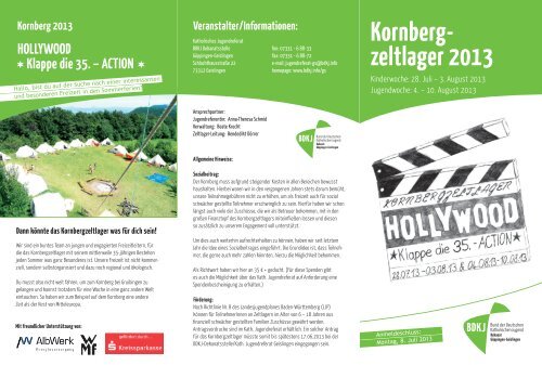 Flyer Kornberg-Zeltlager 2013 - Katholische Jugendreferate | BDKJ ...