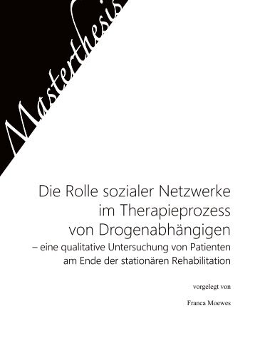 Die Rolle sozialer Netzwerke im Therapieprozess von ...