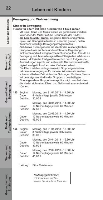 Jahresprogramm 2013 der FamilienbildungsstÃ¤tte Kassel