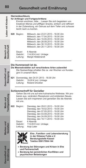 Jahresprogramm 2013 der FamilienbildungsstÃ¤tte Kassel