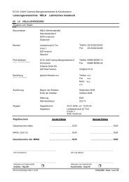 Leistungsverzeichnis HBLA Lehrkuechen Innsbruck