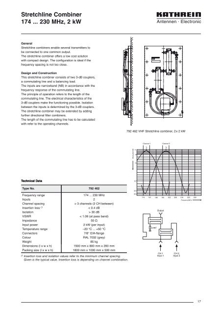 Druckschrift 99810560, Combiners and Filters for FM ... - Kathrein