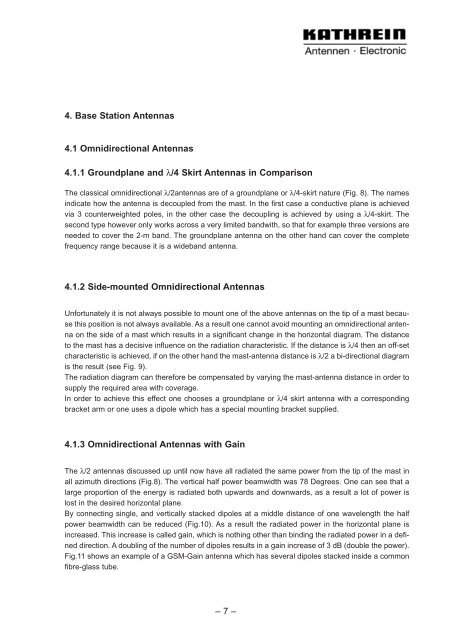 Basic Antenna Principles for Mobile Communications