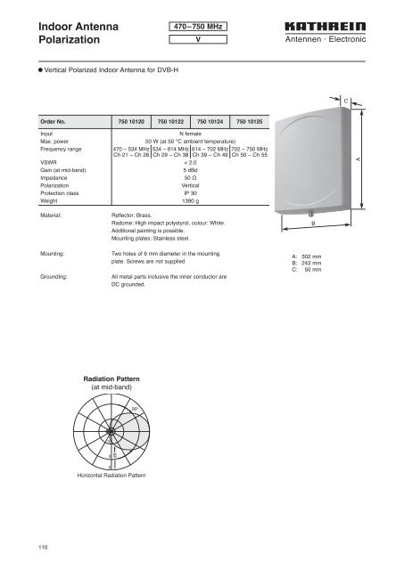 Druckschrift 99811574, Professional Broadcast Antennas - Kathrein