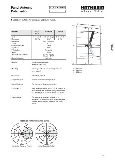 Druckschrift 99811574, Professional Broadcast Antennas - Kathrein