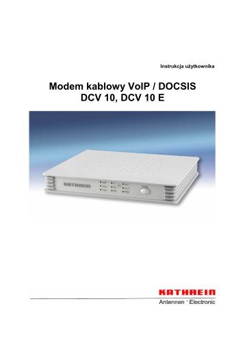 DCV 10,10E Instrukcja - KATHREIN Poland sp. z oo