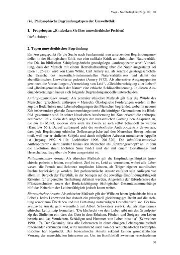 (10) Philosophische BegrÃ¼ndungstypen der Umweltethik 1 ...