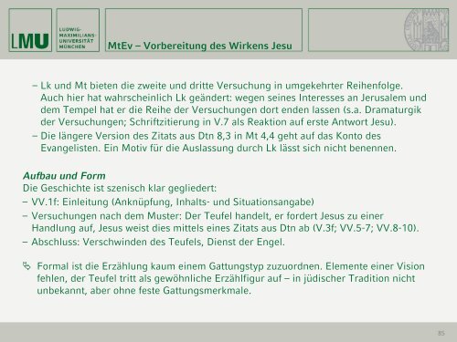 MtEv – Vorbereitung des Wirkens Jesu