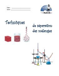 Techniques de séparation des mélanges