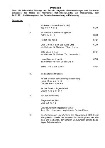 Protokoll der Sitzung vom 24.11.2011 - Katlenburg-Lindau