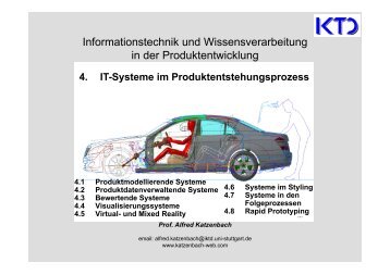 4. IT-Systeme im Produktentstehungsprozess - von Alfred Katzenbach