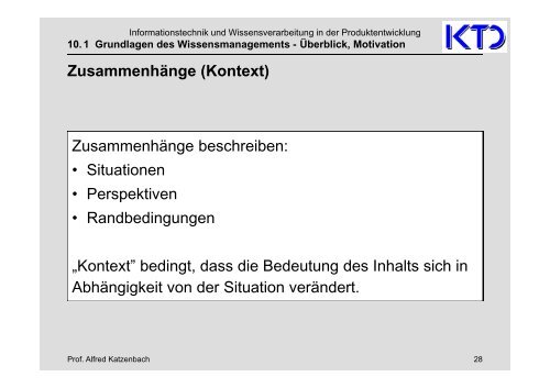 10. Grundlagen des Wissensmanagement - von Alfred Katzenbach