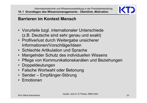 10. Grundlagen des Wissensmanagement - von Alfred Katzenbach