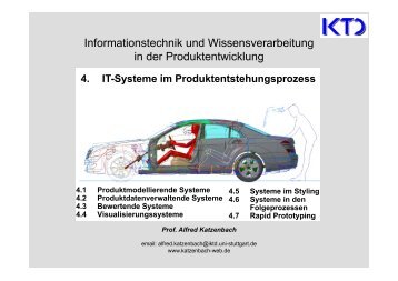 4. IT-Systeme im Produktentstehungsprozess - von Alfred Katzenbach