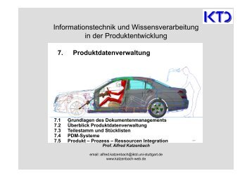 7. Produktdatenverwaltung - von Alfred Katzenbach