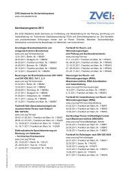 Seminare der ZVEI Akademie in 2011 - detectomat Gmbh