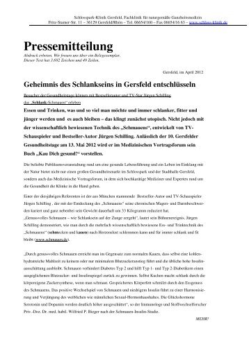 PDF - zum Presseartikel (Download) - Schmauen