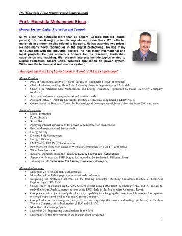 Prof. Moustafa Mohammed Eissa