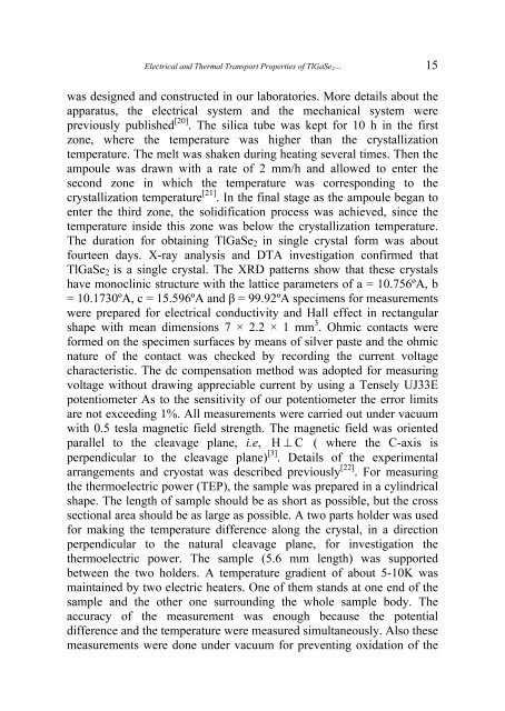 Electrical and Thermal Transport Properties of TlGaSe2 Single ...