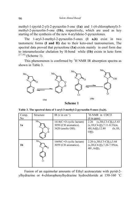 pyrazolin-5-ones with Aromatic Aldehydes. Synthesis of 4