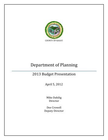 Planning Department - Kauai County