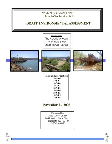 Draft Environmental Assessment - County of Kauai